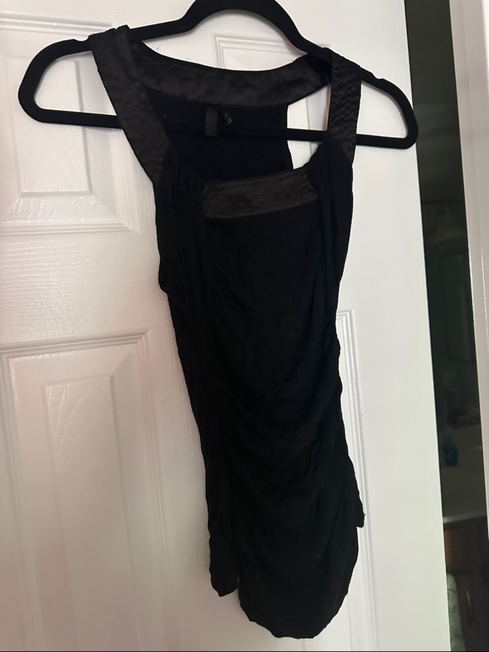 Banana Republic Black Satin-waist Tank